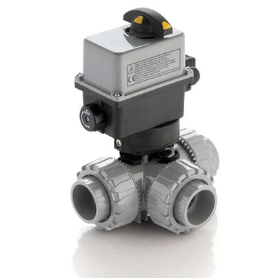 LKDIC/CE 24 V AC/DC - Electrically actuated DUAL BLOCK® 3-way ball valve DN 10:50