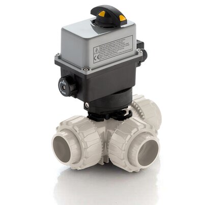 LKDDM/CE 24 V AC/DC - Electrically actuated DUAL BLOCK® 3-way ball valve DN 10:50