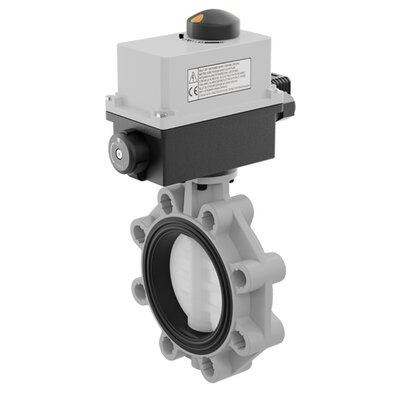 FKOF/CE 24V AC/DC - Electrically actuated butterfly valve DN 40:100