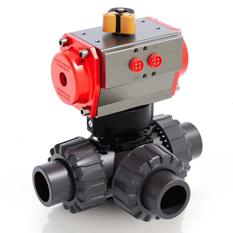 LKDAV/CP DA - Pneumatically actuated ball valve DN 10:50