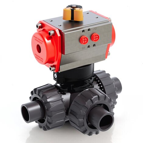 LKDDV/CP DA - Pneumatically actuated ball valve DN 10:50