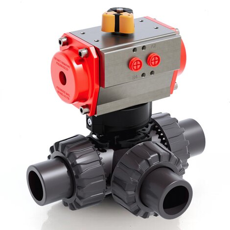 LKDJV/CP SA - Pneumatically actuated ball valve DN 10:50