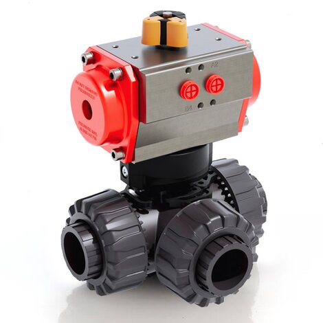 LKDLV/CP DA - Pneumatically actuated ball valve DN 10:50