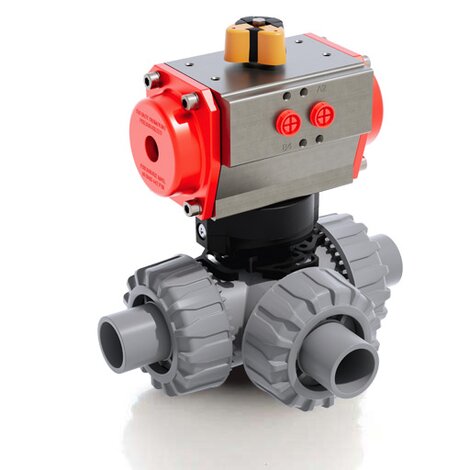 LKDDC/CP DA - Pneumatically actuated ball valve DN 10:50