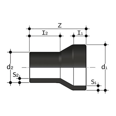 RDE SDR11 - Concentric reducer