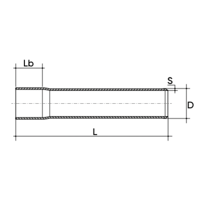 Pressure pipe PVC-U PN6 bicchierato