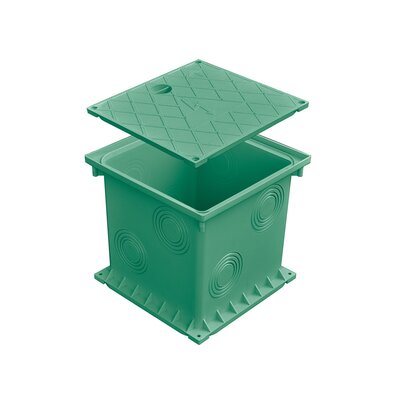 Catch basin for electric cables with watertight cover PP (green)